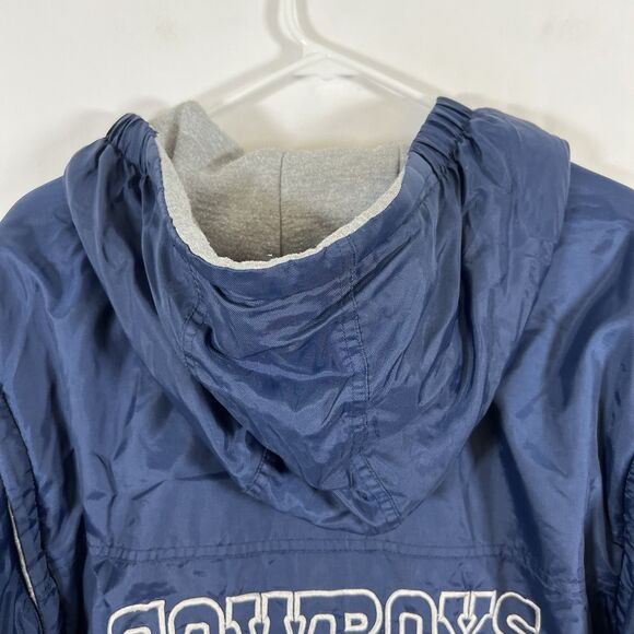 VTG 90s Dallas Cowboys Puma Half Zip Jacket Youth Large Blue Removable Sleeves - Picture 15 of 15